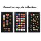 Americanflat 15x8.5 Pin Display Case with Shatter-Resistant Glass - Black